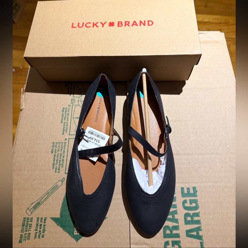 Lucky Brand Black Mary Jane Flats NEW